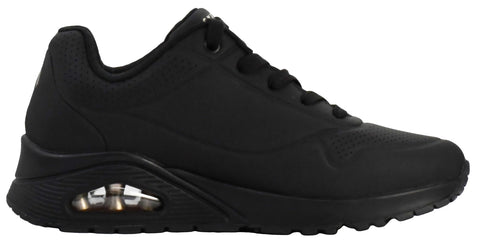Skechers Women's Uno-Stand on Air Sneaker, Black/Black, 9