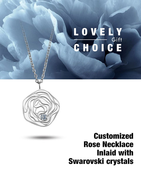 CIGA Design Watches for Women Denmark Rose Series Fashion Automatic Mechanical Skeleton Wrist Watch with Bonus Necklace Gifts (Leather Strap, Mechanical Movement) CIGA Design