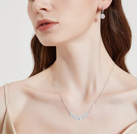 CNUGGCH Diamond Pendant Necklaces for Women, Moissanite Necklace 1.7Ct, Anniversary Birthday Gifts for Soulmate Wife, Jewelry Gift for Women Mom Girlfriend Girls Her CNUGGCH