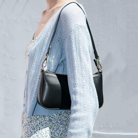 NIUEIMEE ZHOU Shoulder Bag for Women Retro Vegan Leather Classic Tote HandBags Purses with Zipper Closure