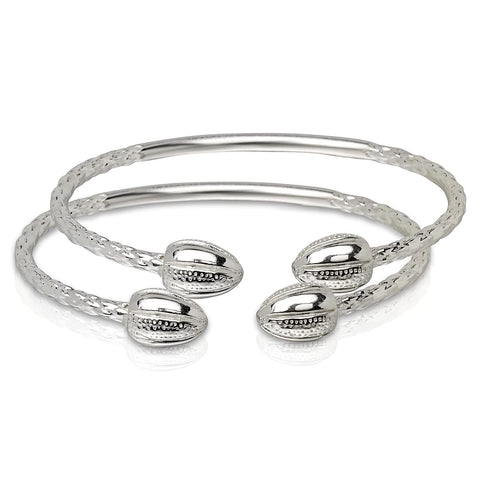 Better Jewelry Large Pointy Bulb End .925 Sterling Silver West Indian Bangles (PAIR) Better Jewelry