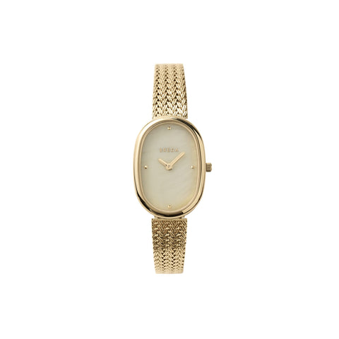Breda Women's 'Jane Tethered' Gold and Mesh Bracelet Watch, 23MM Breda