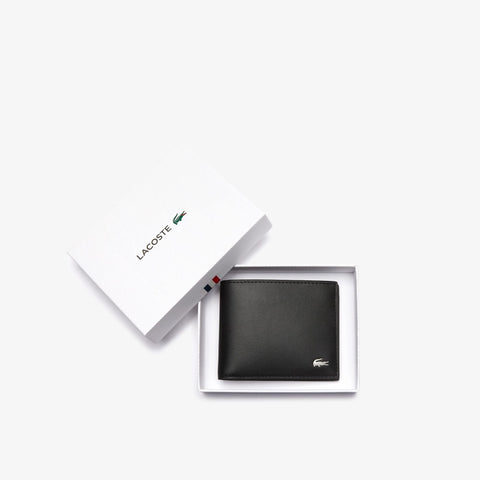 Lacoste Men's Fitzgerald Small Billfold Wallet, Black, One Size Lacoste