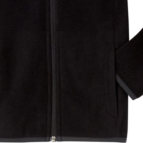 Amazon Essentials Girls' Polar Fleece Full-Zip Mock Jacket, Black, Medium