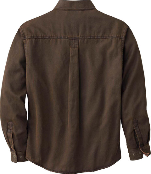 Legendary Whitetails Mens Flannel Lined Shirt Jacket Waxed Cotton Water Resistant, Tobacco, LRG