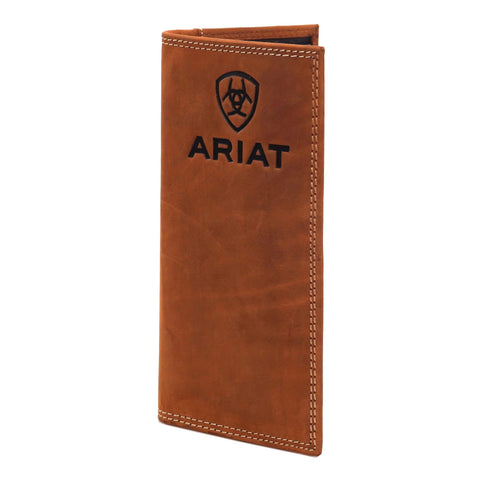 Ariat Rodeo Wallet Emboss Shield & Script Medium Brown, Leather One Size ARIAT