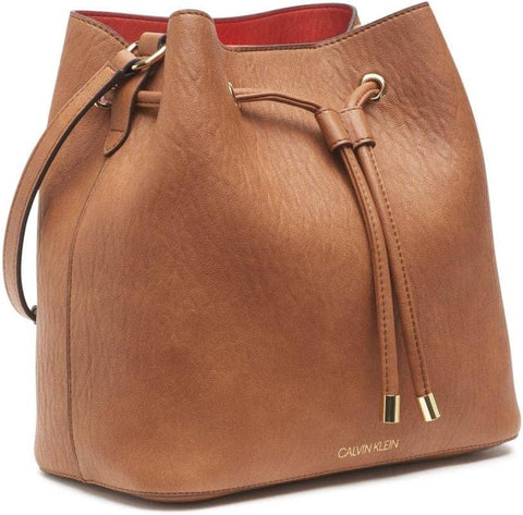 Calvin Klein Gabrianna Novelty Bucket Shoulder Bag, Caramel