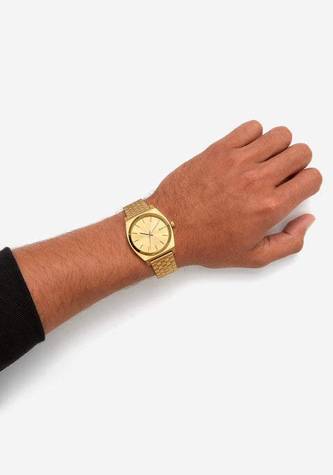 NIXON Time Teller A045 - All Gold / Gold - 100m Water Resistant Men's Analog Fashion Watch (37mm Watch Face, 19.5mm-18mm Stainless Steel Band) NIXON