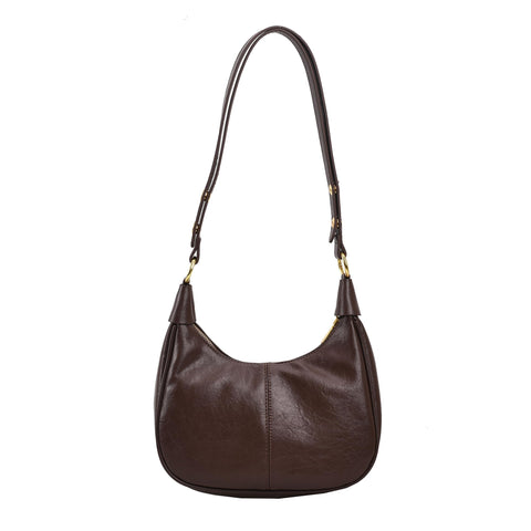 JYG Small Hobo Bags for Women Retro Crescent Coffee Shoulder Purse Fall Soft Crossbody Handbag 2025