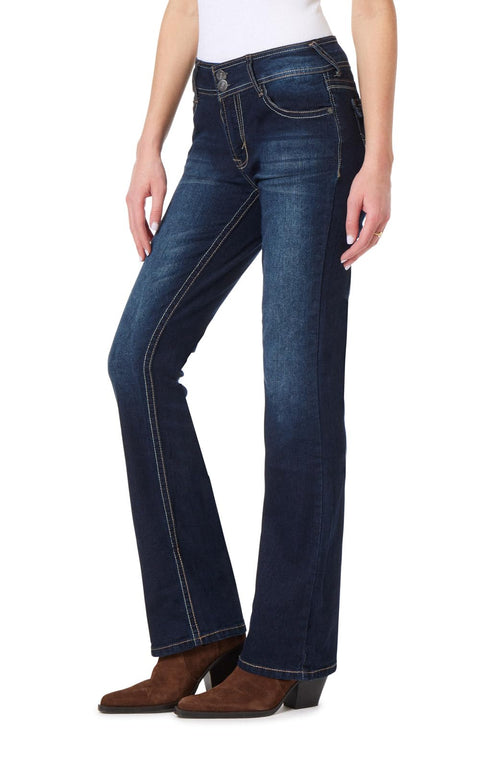 WallFlower Women's InstaStretch Luscious Curvy Bootcut Jeans, Betsy, (13)