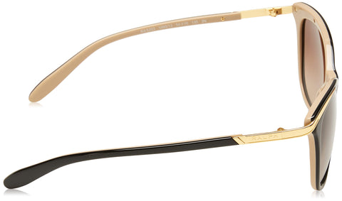 Ralph by Ralph Lauren Women's RA5203 Cat Eye Sunglasses, Shiny Black On Nude & Gold/Gradient Brown, 54 mm Ralph by Ralph Lauren
