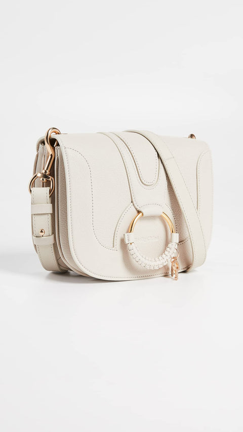 See by Chloe Women's Hana Small Saddle Bag, Cement Beige, Off White, One Size SEE BY Chloé