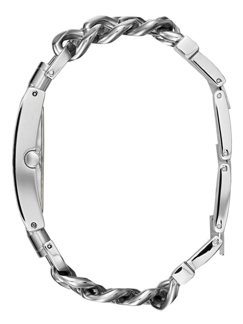 GUESS Women's Silver-Tone Multi-Chain Bracelet Watch with Self-Adjustable Links. Color: Silver-Tone (Model: U1117L1) GUESS