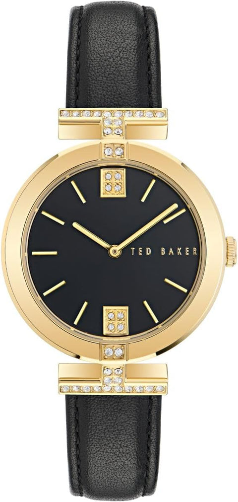 Ted Baker Ladies Black Vegan Leather Strap Watch (Model: BKPDAF3019I) Ted Baker