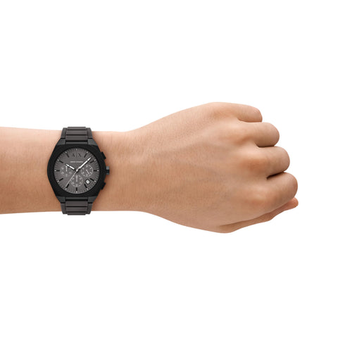 Armani Exchange A|X Men's Sync Chronograph Gray Leather Watch (Model: AX4191)