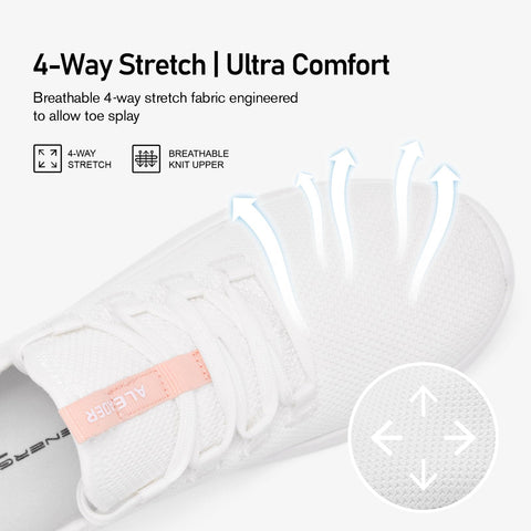 ALEADER Womens Tennis Shoes Slip On Nurse Shoes for Walking Running Trainning Wokout Sneakers White Peach Size 6 US ALEADER