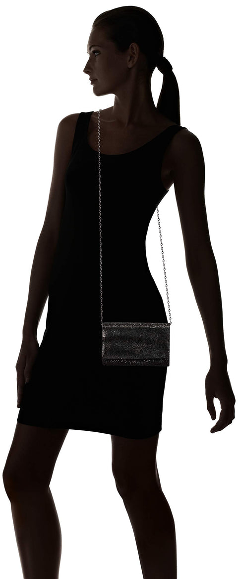 Jessica McClintock womens Alexis Sparkle and Shine Clutch Evening Bag, Black, One Size US Jessica McClintock