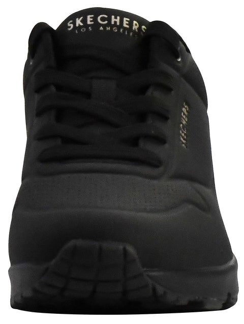 Skechers Women's Uno-Stand on Air Sneaker, Black/Black, 9
