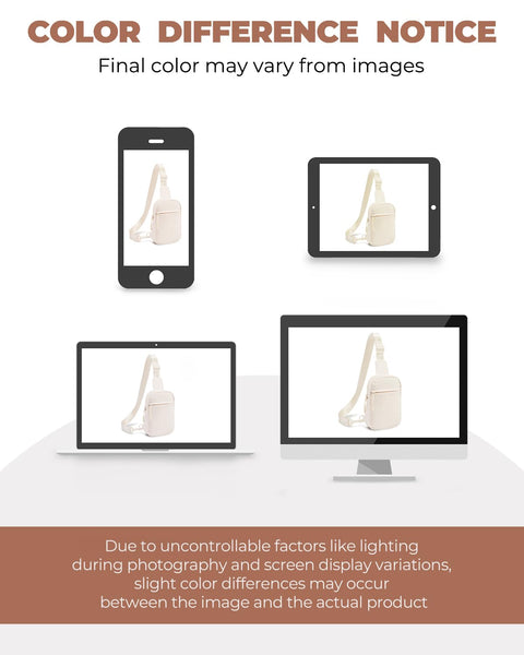 CHOLISS Small Sling Bag for Women and Men, Crossbody Bags Trendy Fanny Packs Chest Bag with Extended Strap, Cream