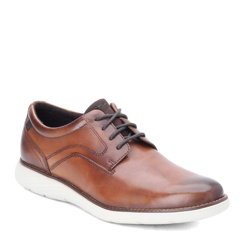 Rockport mens Garett Plain Toe Oxford, Cognac, 7.5 US