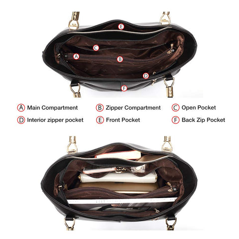 FOXLOVER Large Capacity Tote Handbags for Women, Women's Top-handle Bags Fashion Shoulder Bags Purses Minimalist design FOXLOVER