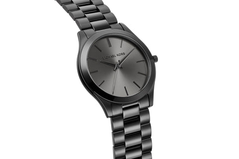 Michael Kors Slim Runway Three-Hand Black Stainless Steel Men's Watch (Model: MK8507) Michael Kors