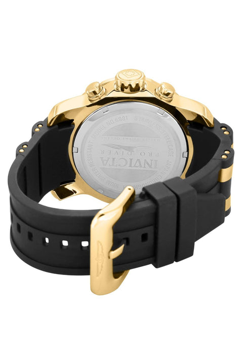 Invicta Men's 6981 Pro Diver Collection Chronograph Black Dial Black Dress Watch Invicta