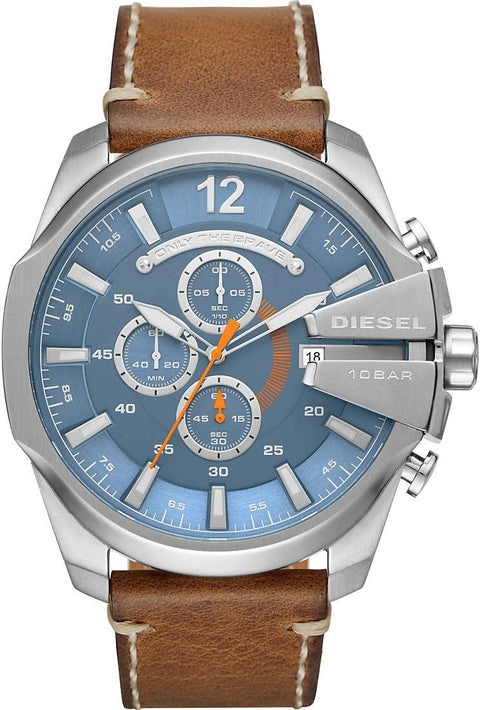 Diesel Men's DZ4458 Mega Chief Analog Display Japanese Quartz Brown Watch Diesel