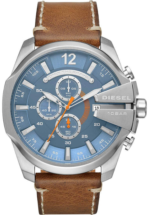 Diesel Men's DZ4458 Mega Chief Analog Display Japanese Quartz Brown Watch Diesel
