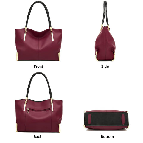 FOXLOVER Large Capacity Tote Handbags for Women, Women's Top-handle Bags Fashion Shoulder Bags Purses Minimalist design FOXLOVER