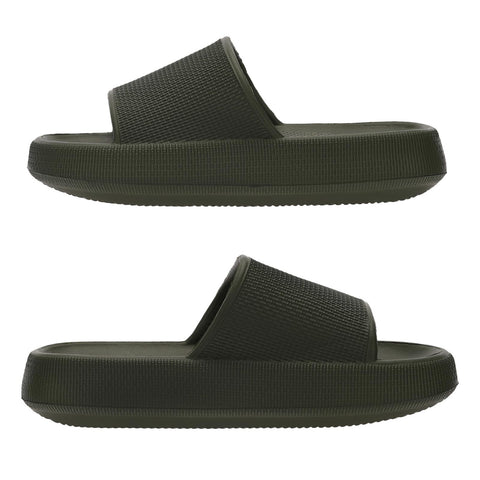 Joomra Slippers Mens Slides Cushioned for Womens Quick Drying Shower Foam Male Pillow House Shoes Pool House Garden Sandals for Ladies Female Sandles Army Green 40-41 Joomra