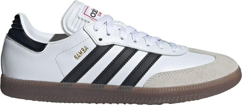 adidas Unisex Samba Indoor Sneaker, White/Black/Vivid Red, 7 US Men