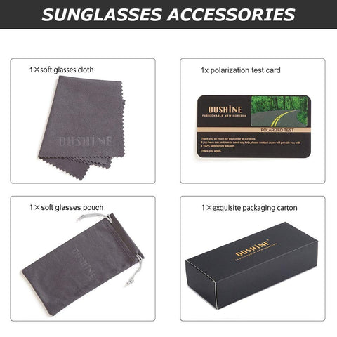 DUSHINE Polarized Sunglasses for Women Classic Retro Style 100% UV Protection (3 Pack) DUSHINE