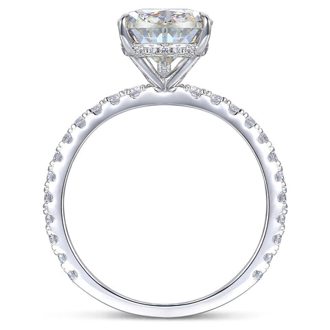 HAFEEZ CENTER 14K Solid Gold 4ct Pear Cut Moissanite Engagement Rings for Women (8) HAFEEZ CENTER