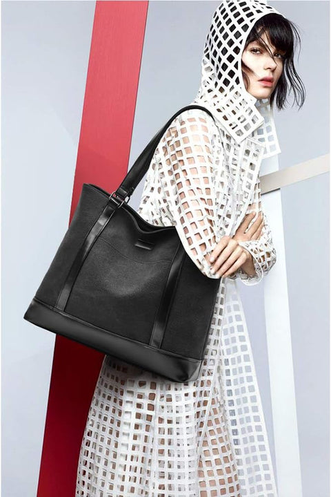 Large Tote Bags for Women 15.6 Inch Laptop Bag Lightweight Canvas Professional Work Briefcase Barsine