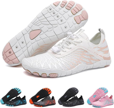 Hike Barefoot Shoes Womens Men Footwear,Pro-Healthy&Non-Slip Water Shoe for Women Men, Wide Toe Running Shoes Boots Sneakers Unisex White