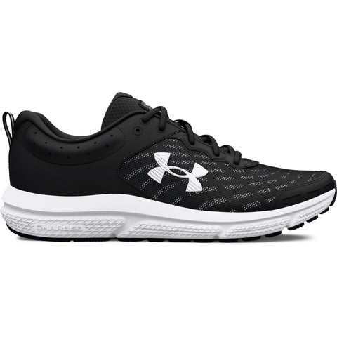 Under Armour Men's Charged Assert 10, (001) Black/Black/White, 11, US
