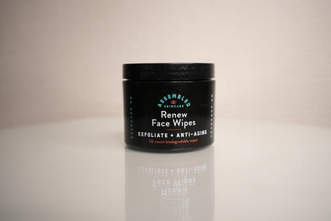 Renew Face Wipes, 50-Count (Pack of 1). Exfoliating, anti-aging, and pre-shave face wipes.