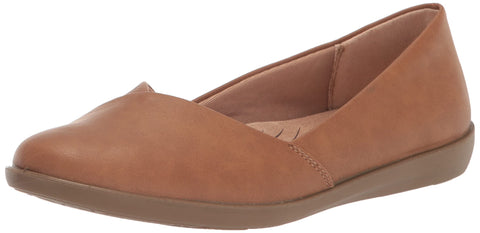LifeStride Womens Notorious Ballet Flat, Tan, 10 Wide US
