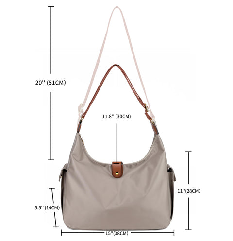 Mouteenoo Crossbody Purse for Women, Shoulder Tote Handbag Messenger Bag with Adjustable Shoulder Strap (Grey) Mouteenoo