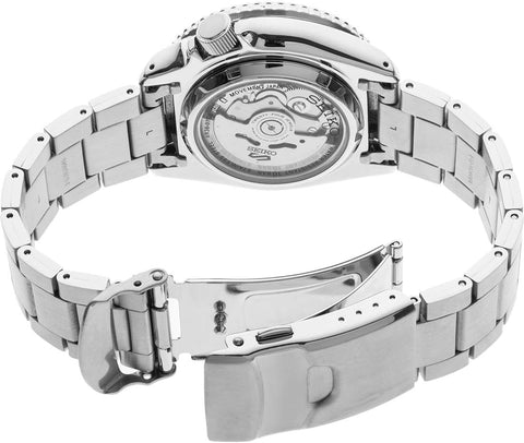 Seiko SRPD51 Automatic Watch for Men - 5 Sports - Blue Sunray Dial, Day/Date Calendar, LumiBrite Hands and Markers, and Rotating Bezel, 100m Water-Resistant
