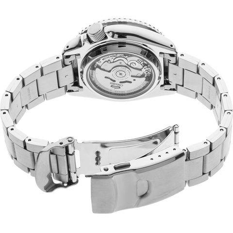 Seiko SRPD51 Automatic Watch for Men - 5 Sports - Blue Sunray Dial, Day/Date Calendar, LumiBrite Hands and Markers, and Rotating Bezel, 100m Water-Resistant