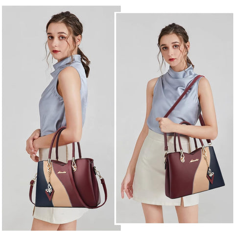 DAINAOTM Purses and Handbags for Women Tote PU Leather Ladies Satchel Top Handle Crossbody Shoulder Bag