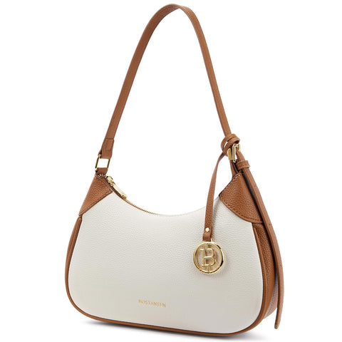 BOSTANTEN Small Purses for Women Trendy Cresent Shoulder Bag Hobo Handbags, Beige BOSTANTEN