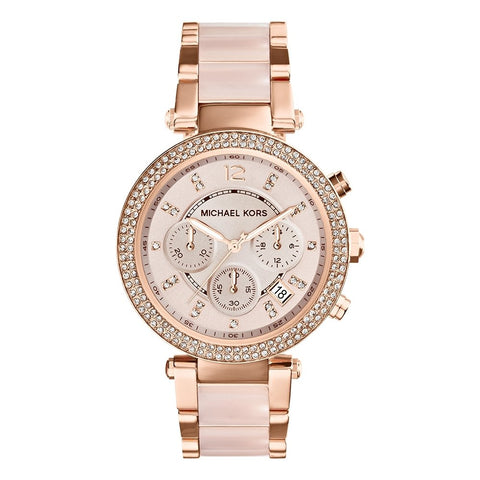 Michael Kors Parker Chronograph Rose Gold-Tone Stainless Steel Women's Watch (Model: MK5896) Michael Kors