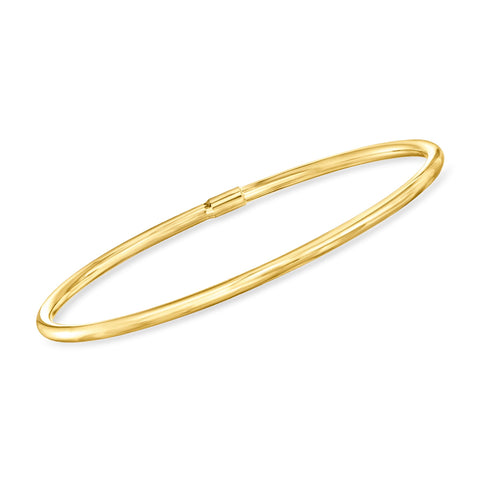 Ross-Simons Italian 14kt Yellow Gold Polished Bangle Bracelet. 7 inches Ross-Simons