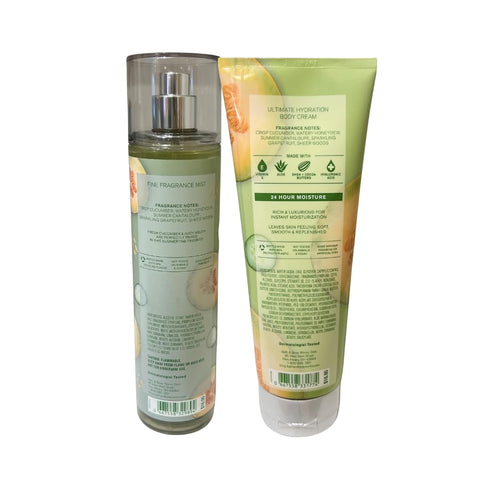 Bath & Body Works Cucumber Melon Fine Fragrance Mist 8oz and Body Cream 8oz Bath & Body Works