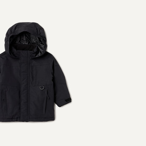 Amazon Essentials Boys' Water Resistant Ski Winter Jacket, Black, XX-Large