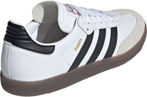 adidas Unisex Samba Indoor Sneaker, White/Black/Vivid Red, 7 US Men