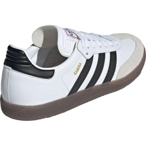 adidas Unisex Samba Indoor Sneaker, White/Black/Vivid Red, 7 US Men